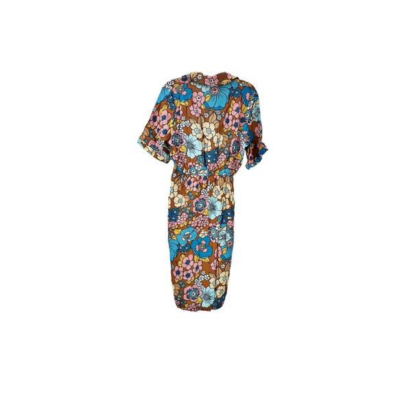 Dodo Bar Or Nancy Midi Shirt Multicolor Floral Printed Multicolor Size Small - Picture 5 of 11